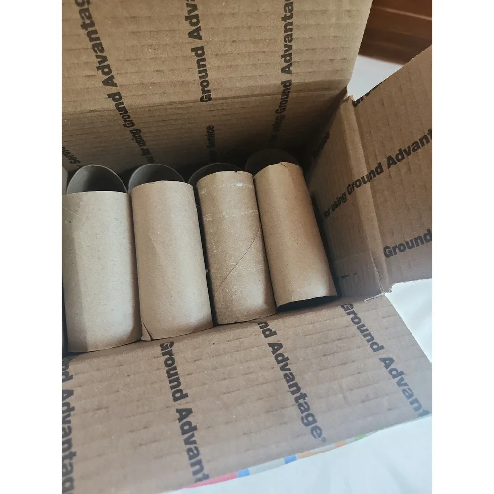 40 Empty Toilet Paper Rolls Tube Cardboard Art Supplies School Crafts Quick Ship